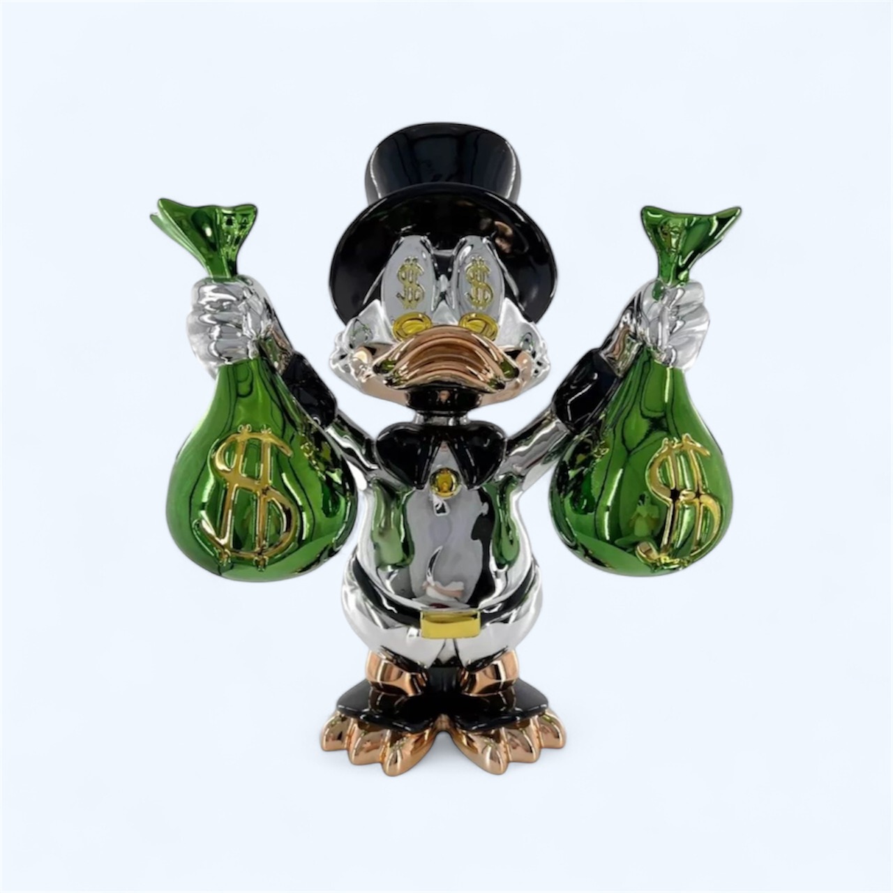 Money Duck — Silver & Green